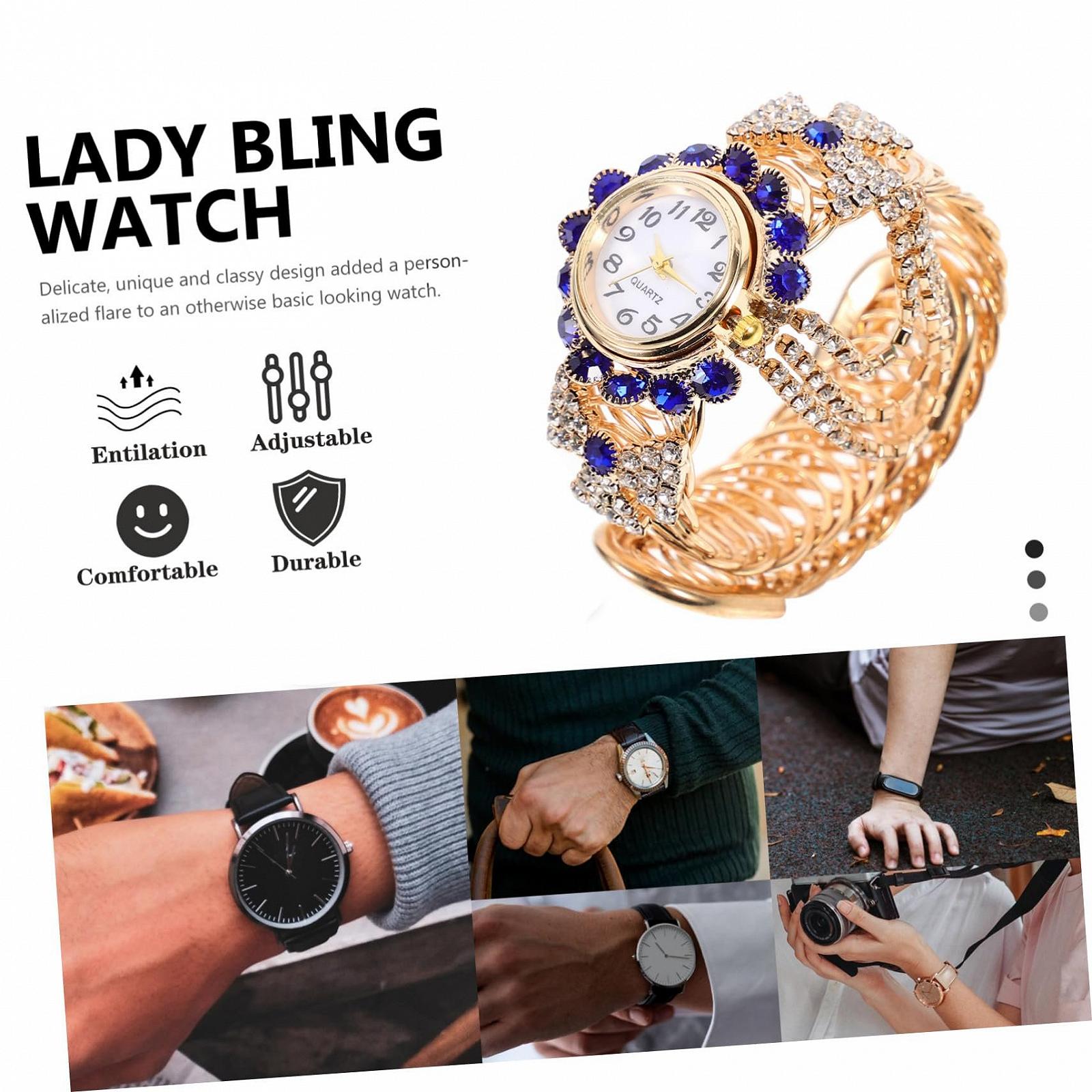 Женские часы PartyKindom Аналоговый кварцевый механизм Синий браслет, фото №7 Женские часы PartyKindom Аналоговый кварцевый механизм Синий браслет, фото №7