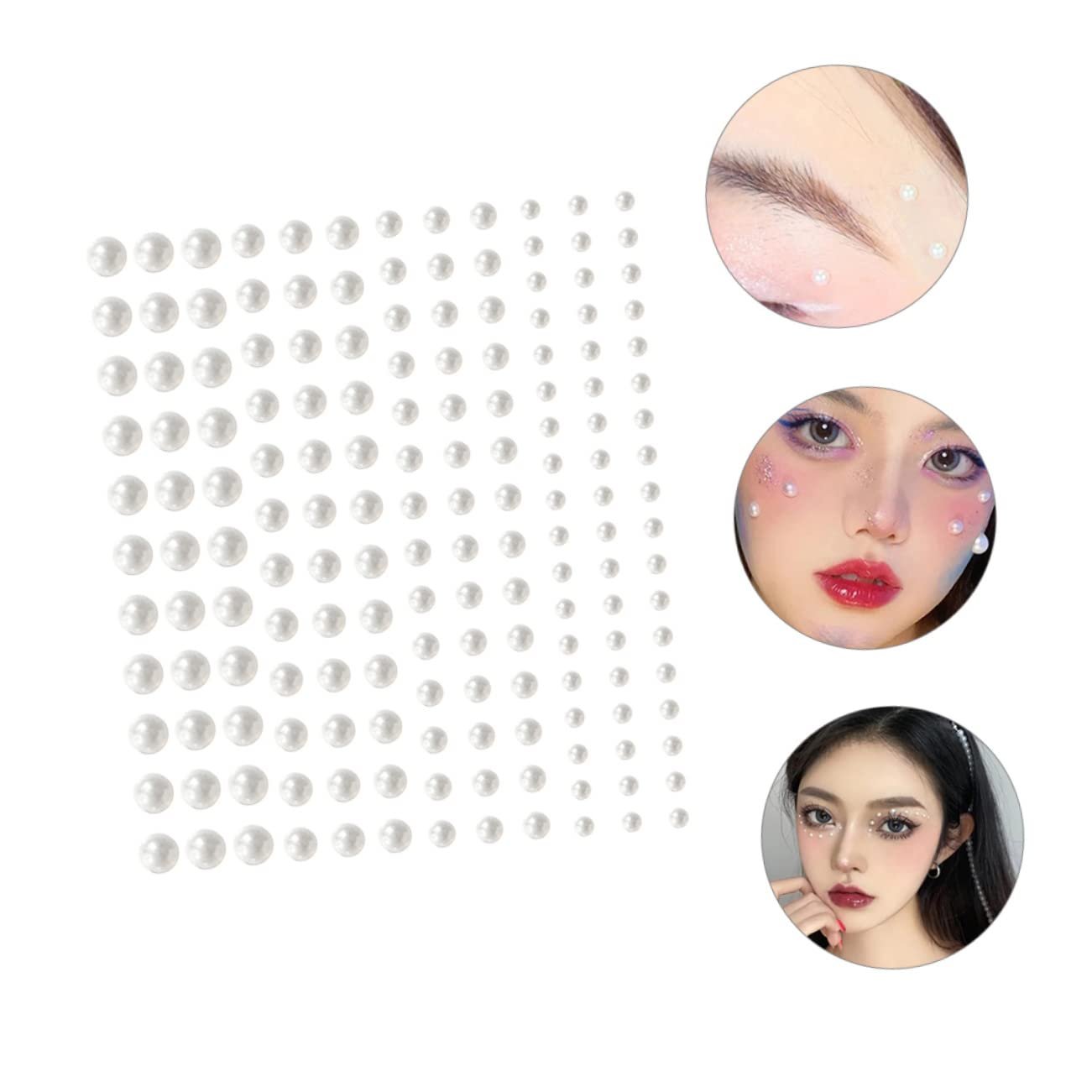 Бусины для ногтей 6 листов ABS White, фото №7