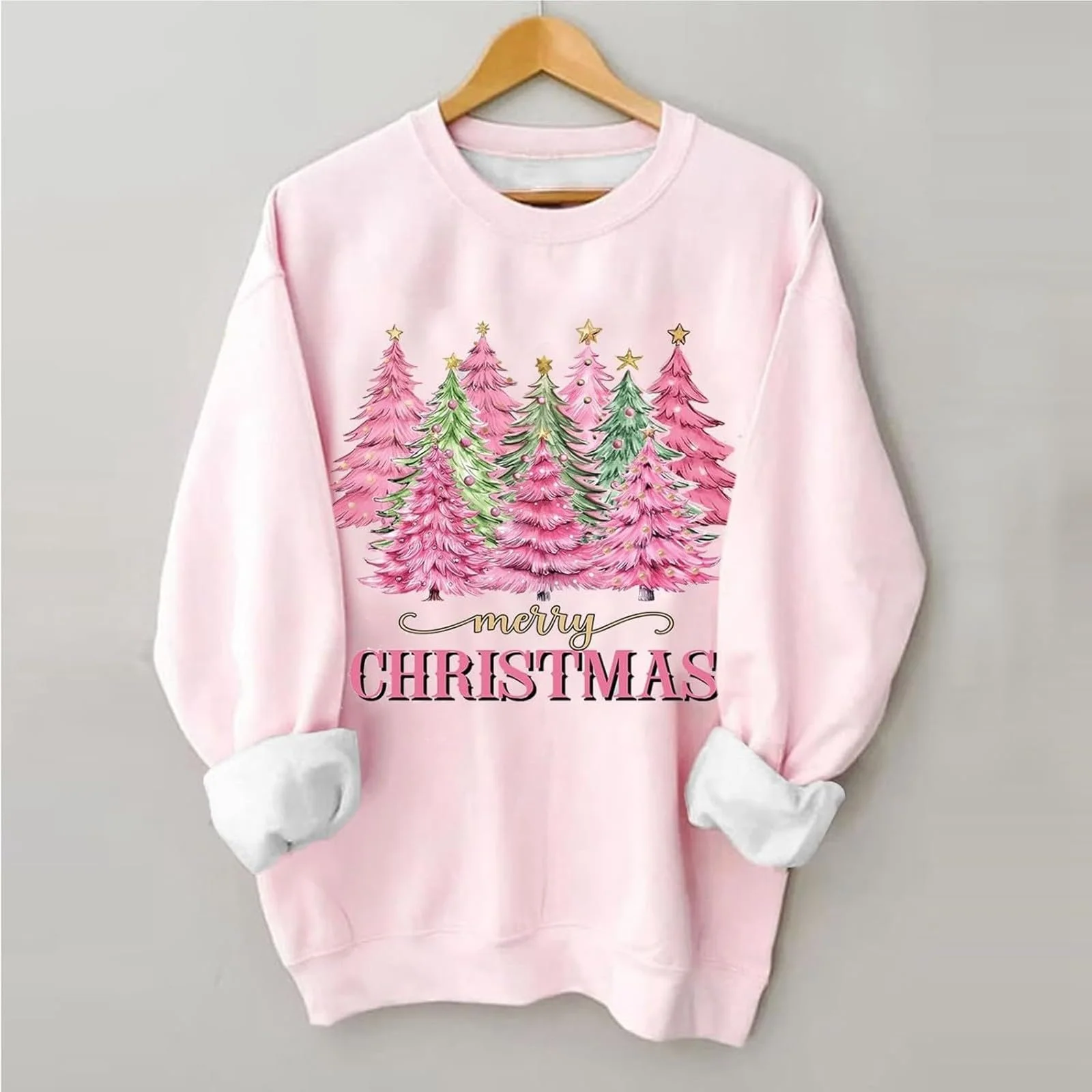 Женский Рождественский Свитер Рождественский Мотив Розовый, фото №3