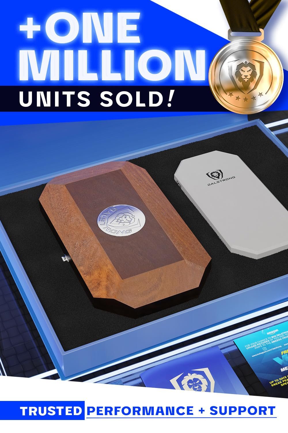 Набір точильних каменів DALSTRONG портативний у дубовому коробі #1000/#6000 grit корунд, фото №7 Набір точильних каменів DALSTRONG портативний у дубовому коробі #1000/#6000 grit корунд, фото №7