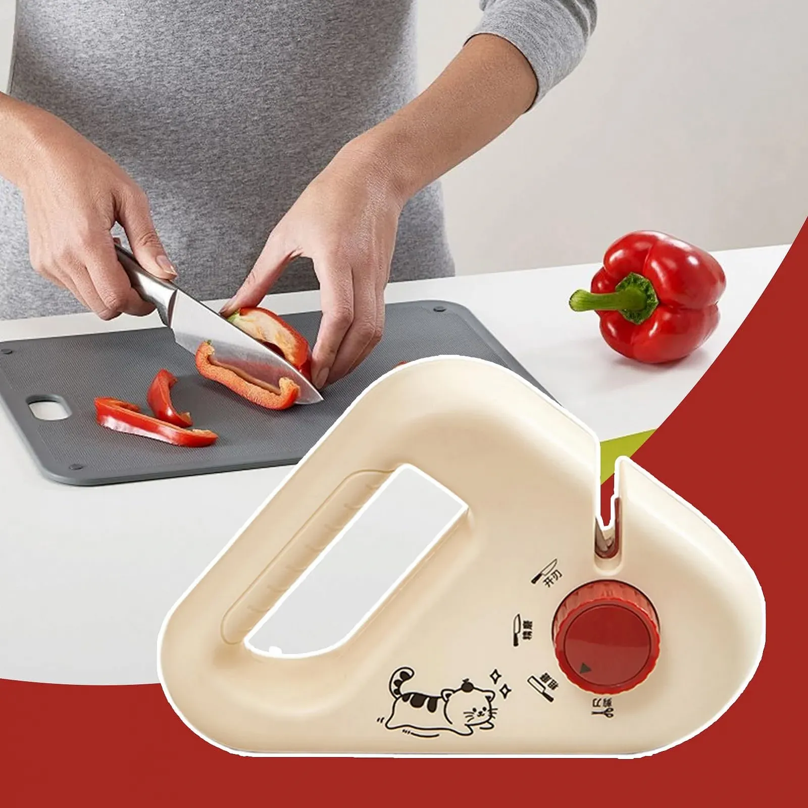 Точило для ножів Manual Cutter 4-ступінчасте Household Kitchen, фото №9