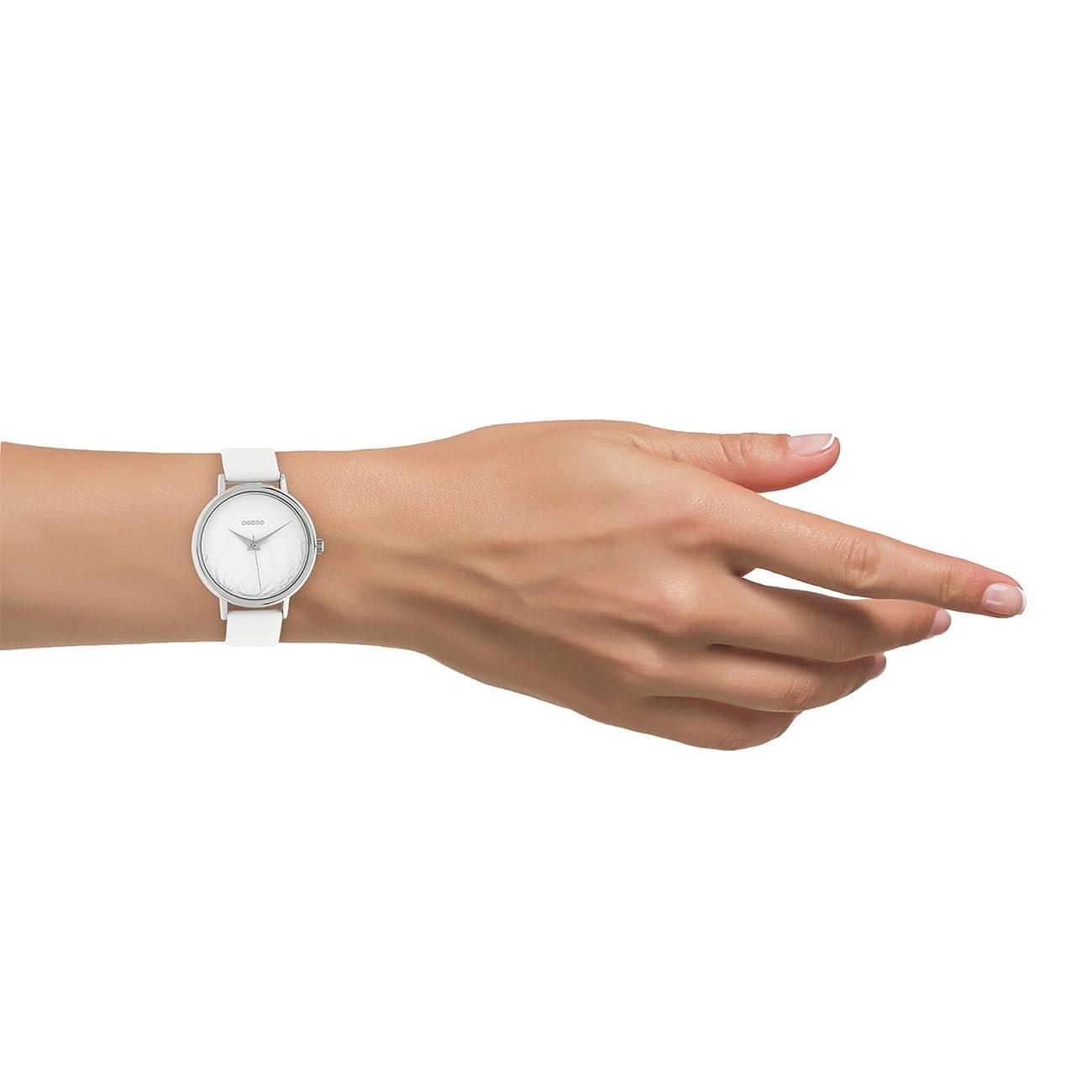 Жіночий годинник Oozoo Summer Vibes Ремінець шкіряний 36 мм Срібний/Білий C10600, срібний / білий, Ремінець., фото №4