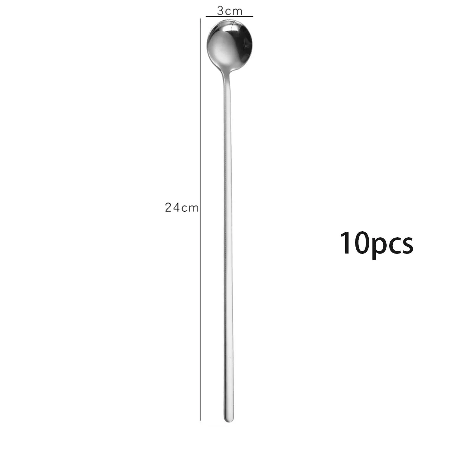 Ложка Довга 24 см Набір 10 штук для лате макіато, фото №2 Ложка Довга 24 см Набір 10 штук для лате макіато, фото №2