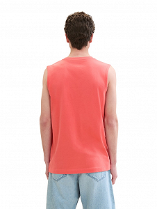 Майка Tanktop with a logo print 1041866ХХ26202 Tom Tailor Кораловий XL synthetic.ua - Фото 1