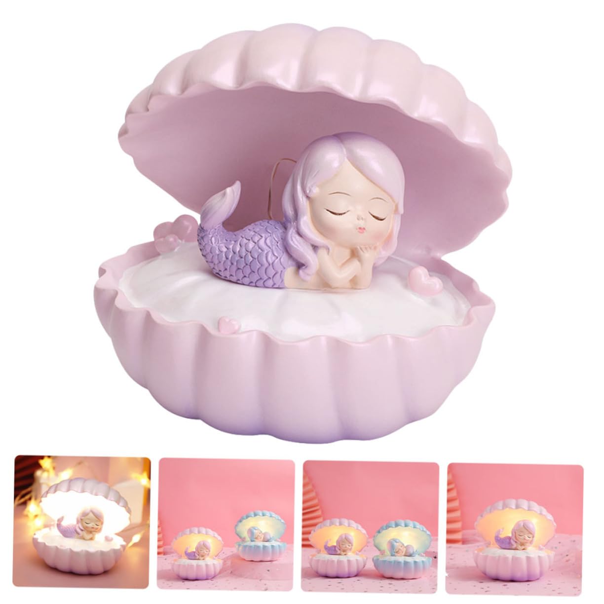 Ночник OSALADI Mermaid Star Light Children's Table Lamp Resin Fairy, фото №4