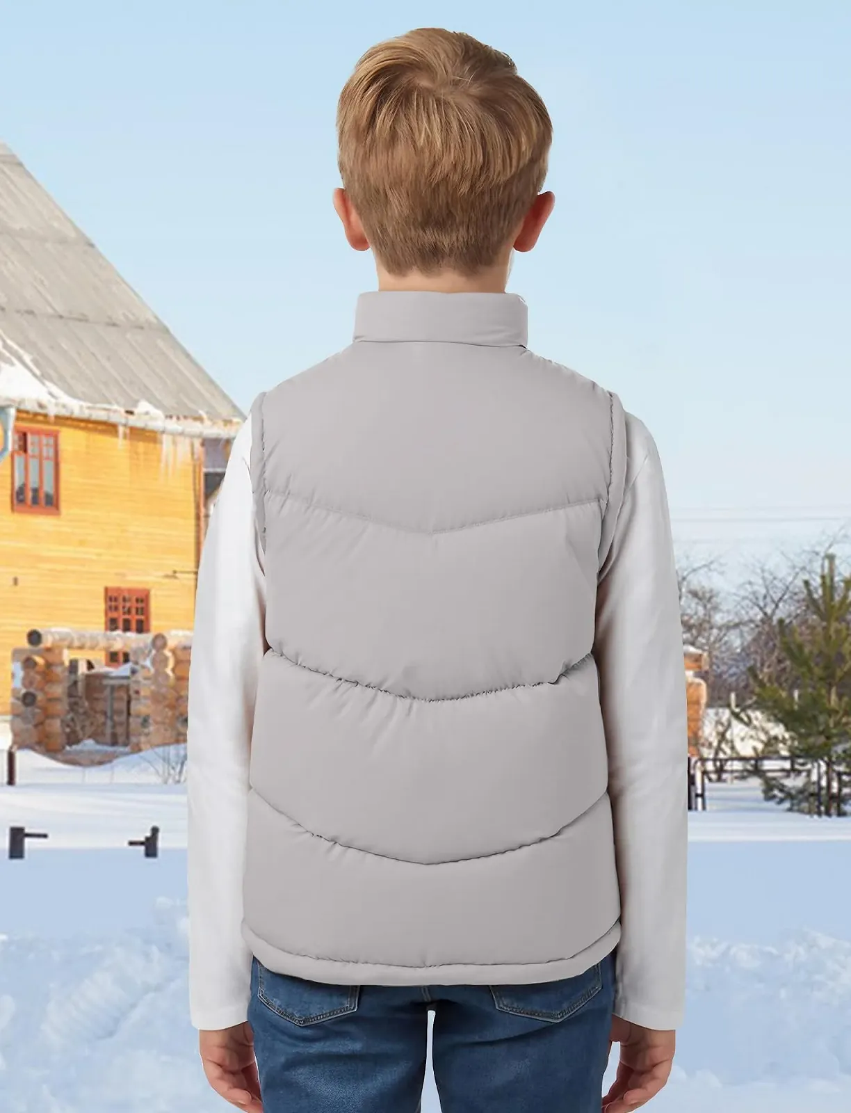 Жилет Adigau зимовий для хлопчиків, вітрозахисний, стьобаний, теплий, фото №2