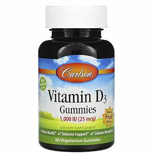 Витамин D3 Carlson Vitamin 1000 IU 60 soft gels - Фото 1