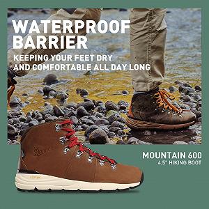 Ботинки для трекинга Mountain Danner 600 4.5 дюйма Коричневый/Красный synthetic.ua - Фото 1
