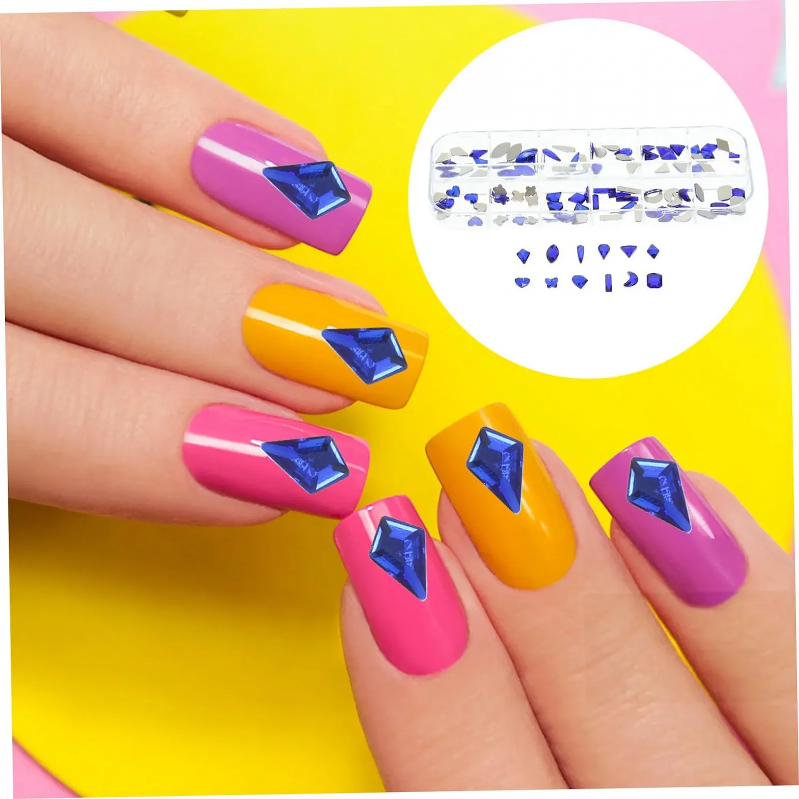 Стразы для ногтей FRCOLOR, стразы для ногтей, стеклянные подвески для украшения, стразы для маникюра и других поделок, фото №3