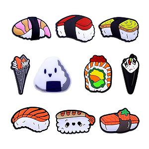 Джибітси суші роли їжа Sushi Jibbitz 10 шт аксесуари крокс прикраса - Фото 1