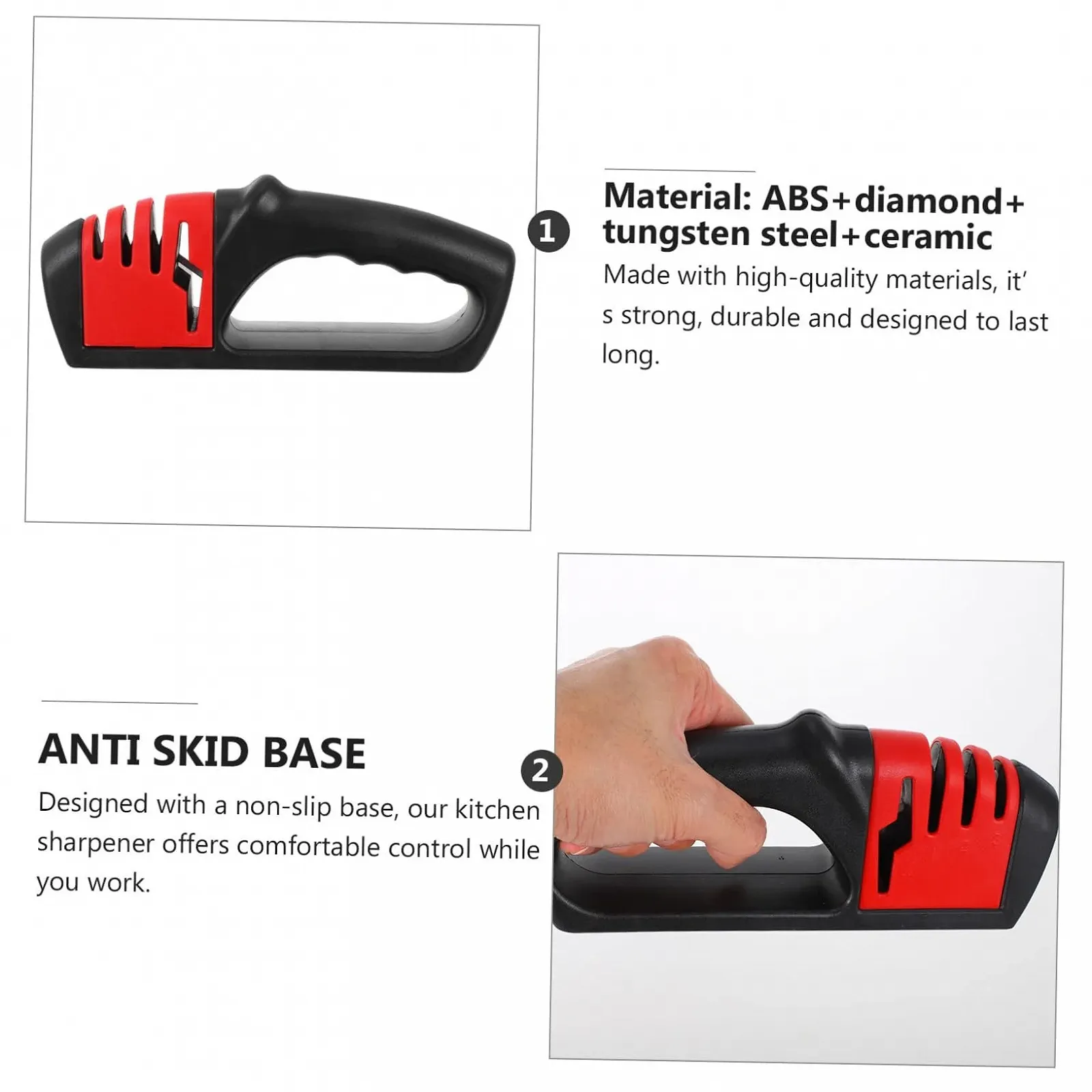 Точило для ножів GLEAVI ручне регульоване з нековзною ручкою, фото №9