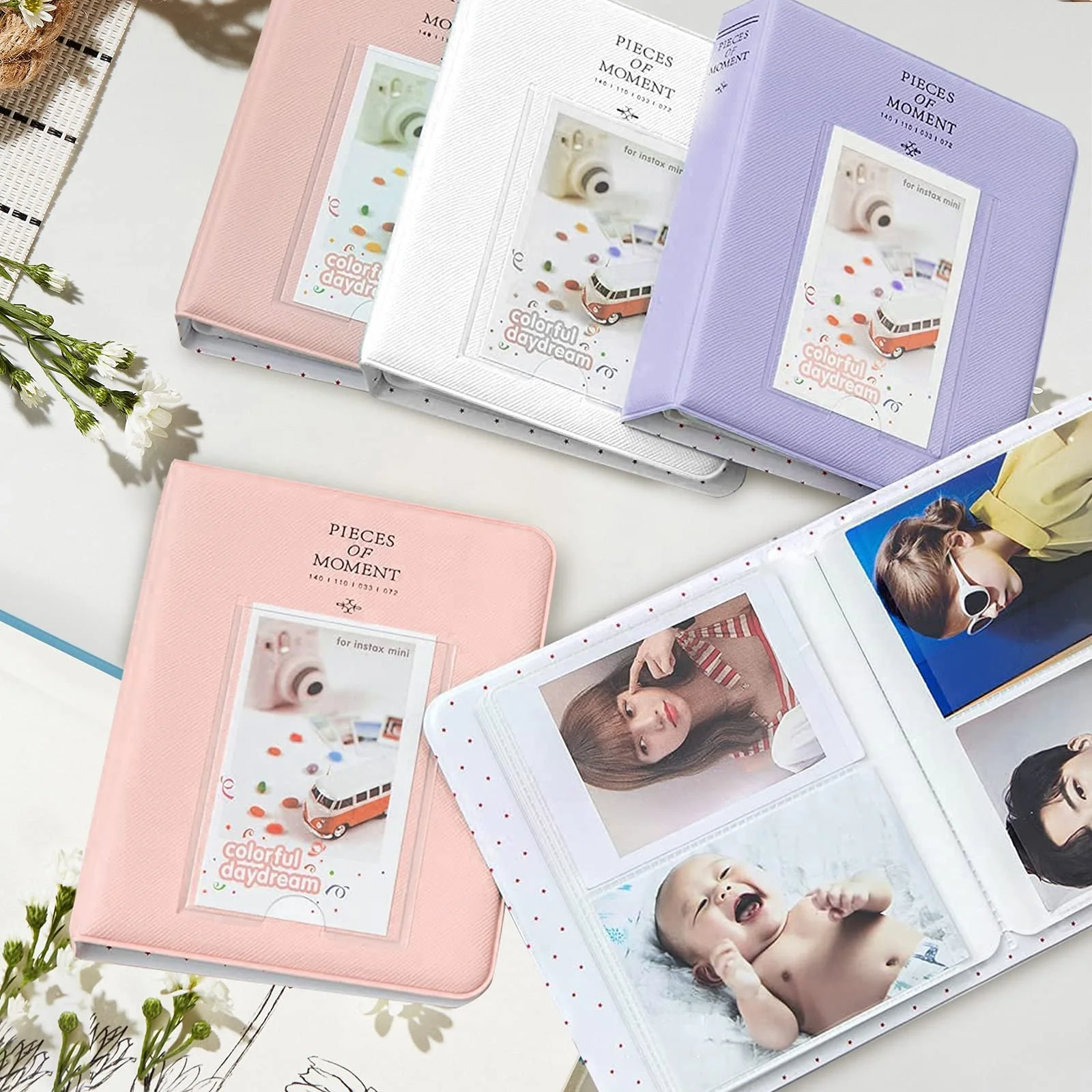 Фотоальбом Oberster для Fujifilm Instax Mini 7s 8 8+ 9 25 50s 70 90, 5 x 7.6 cm - 2 шт, Розовый и Белый, фото №8 Фотоальбом Oberster для Fujifilm Instax Mini 7s 8 8+ 9 25 50s 70 90, 5 x 7.6 cm - 2 шт, Розовый и Белый, фото №8