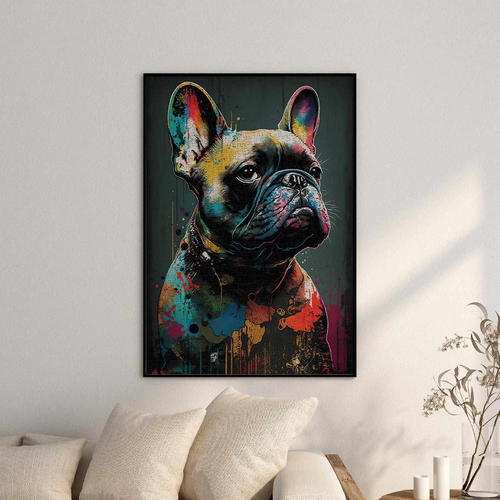 Пазл GreenAnoo Animal French Bulldog 1000 элементов 50х75 см 2 мм, фото №3