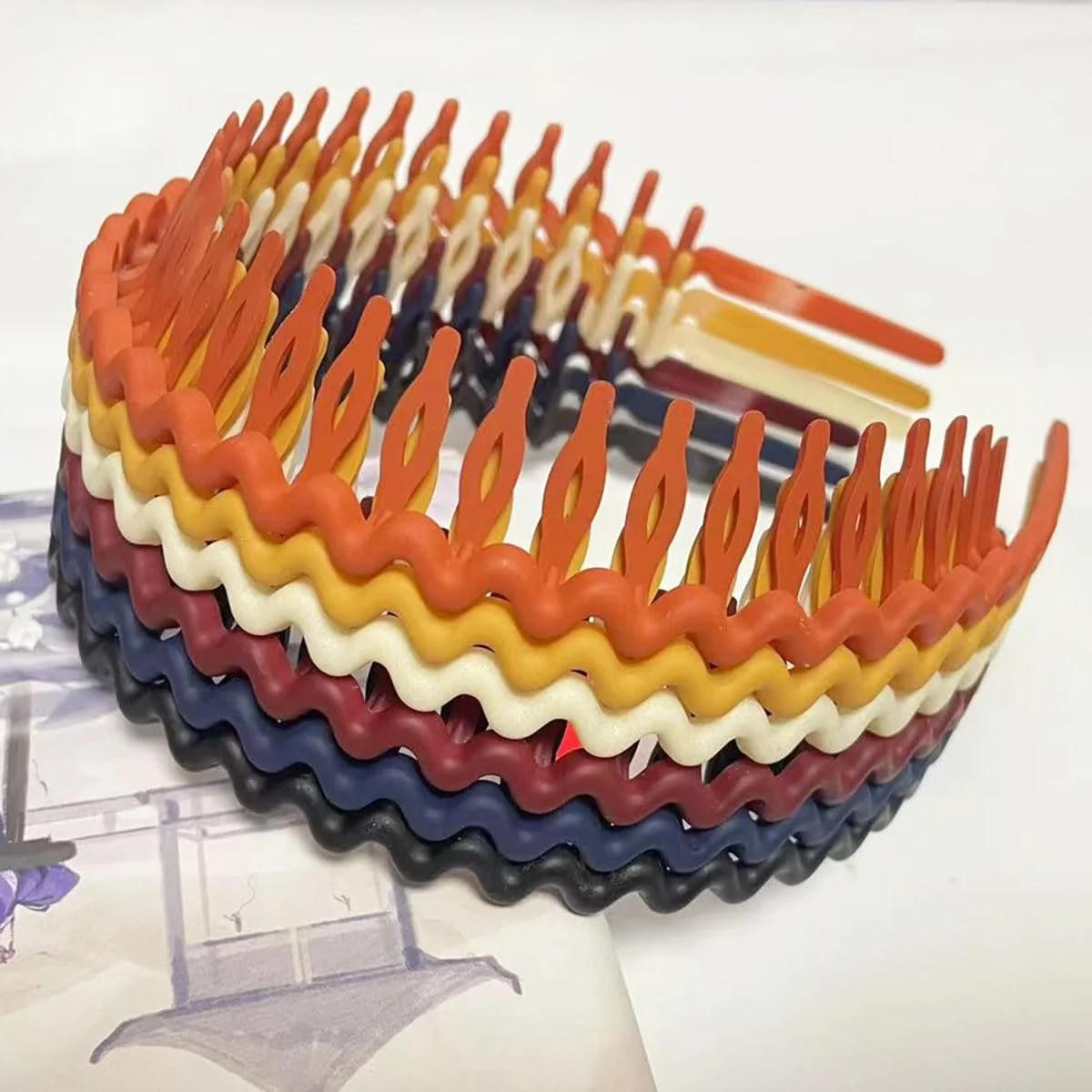 Обруч для волосся Пластик з зубцями, фото №9