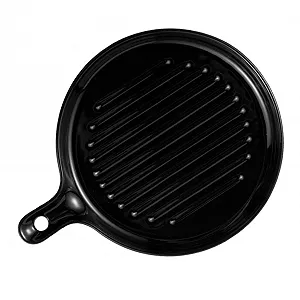 Купить Керамическая форма для запекания с ручкой черная - Фото 1 Керамическая форма для запекания с ручкой черная - Фото 1