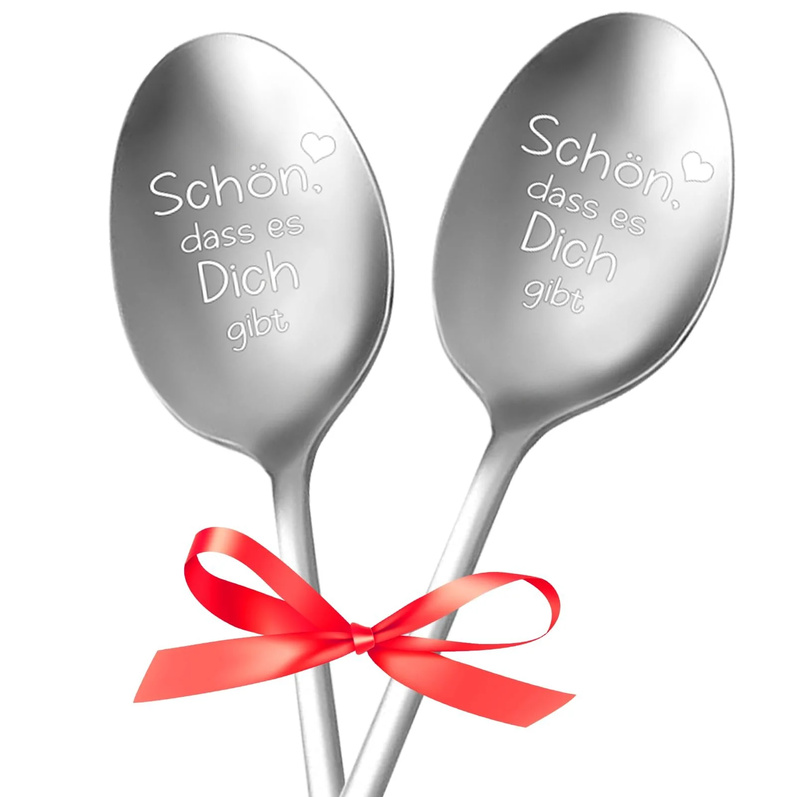 Кофейная ложка с гравировкой "Sch"n, Dass Es Dich Gibt, подарок на День святого Валентина, персонализированный подарок, нержавеющая сталь, фото №1 Кофейная ложка с гравировкой "Sch"n, Dass Es Dich Gibt, подарок на День святого Валентина, персонализированный подарок, нержавеющая сталь, фото №1