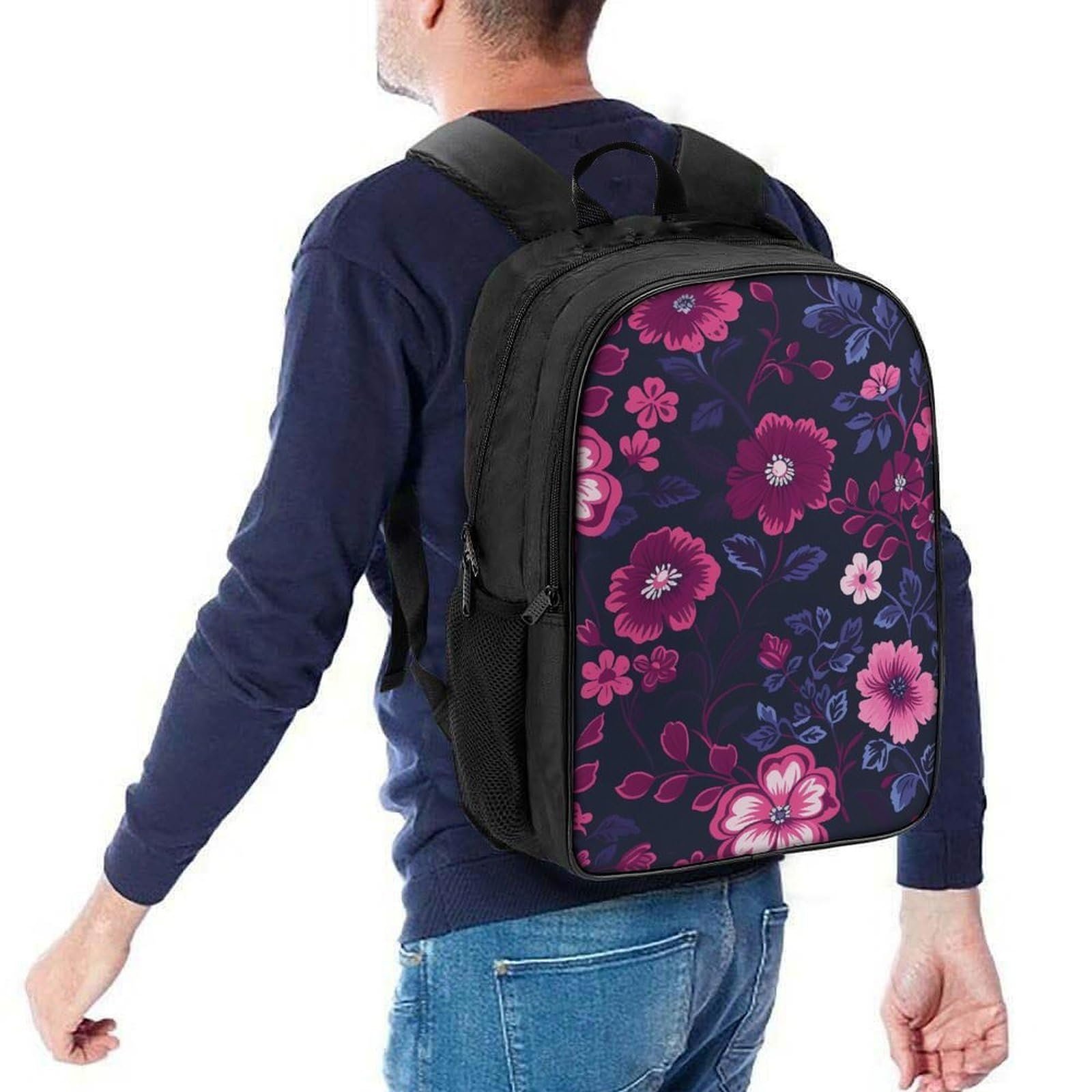 Рюкзак 3D DPEOANEBN Rose для дітей, великі кишені, шкільний ранець, 40x28x16 см, фото №5