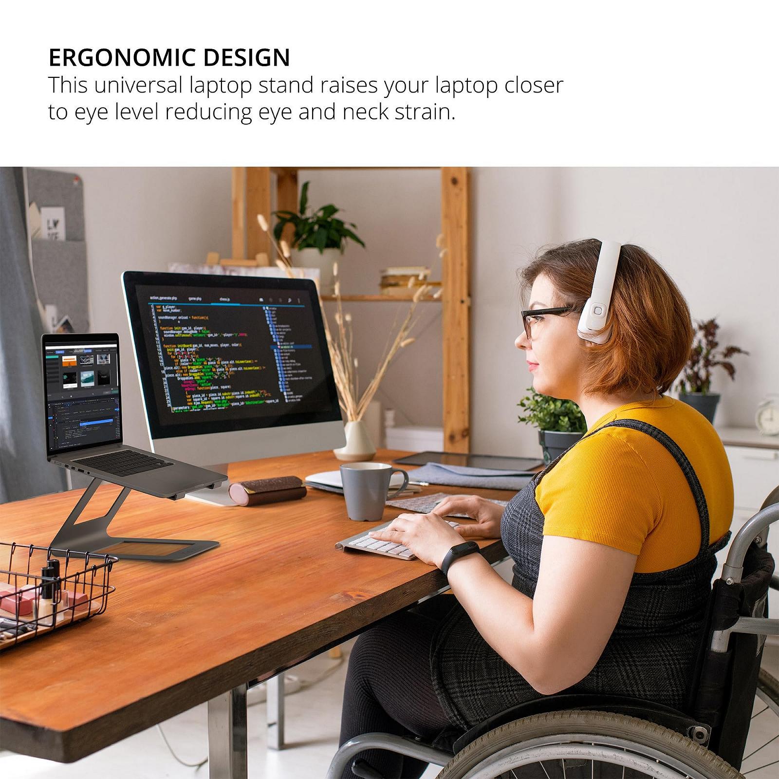 Подставка для ноутбука Kanto LE1 Универсальная Эргономичная Черный, фото №7 Подставка для ноутбука Kanto LE1 Универсальная Эргономичная Черный, фото №7