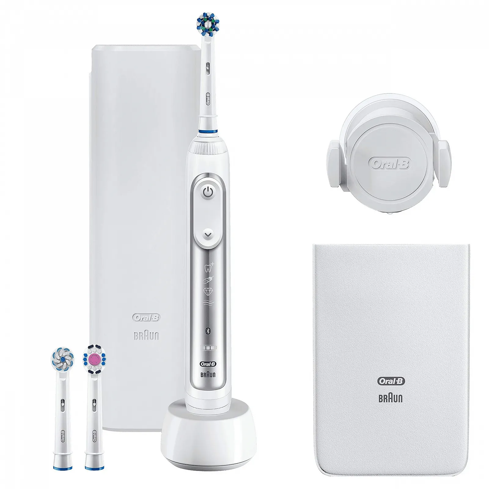Электрическая зубная щетка Oral-B Genius 8200W Silver Silver для взрослых, фото №1