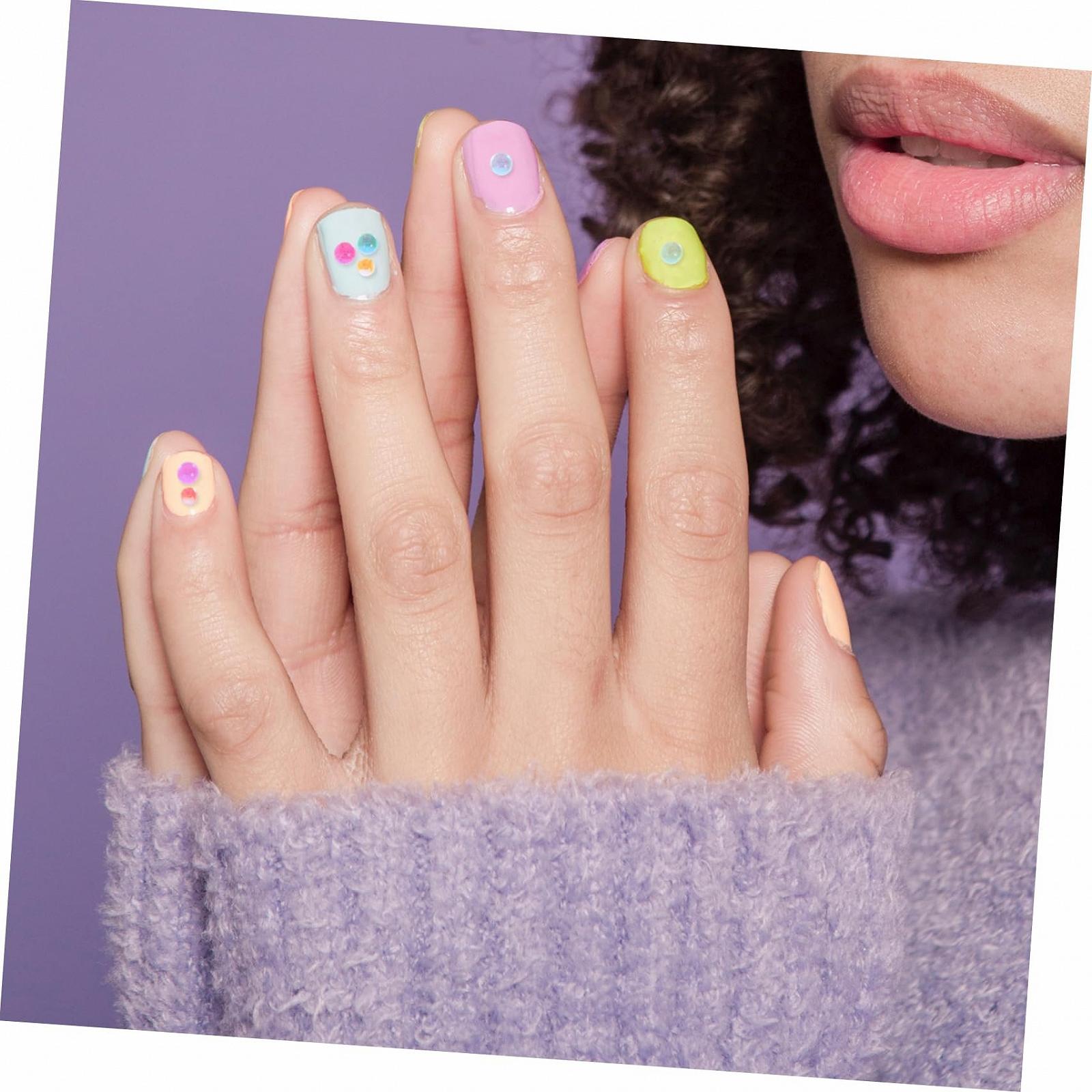 Прикраси для нігтів (9 коробок) Healeved, акрилові дорогоцінні камені, бісер для нігтів, міні-бісер, скло, фото №4