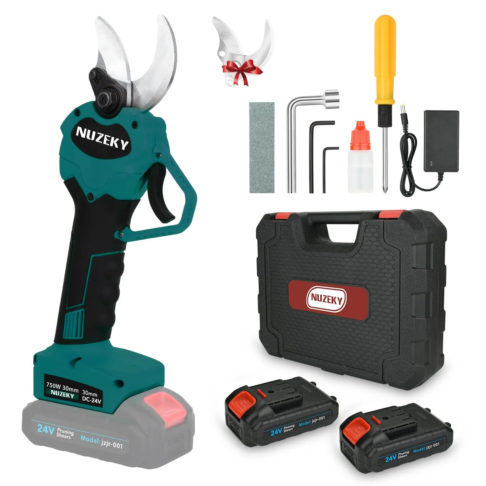 Акумуляторний електричний секатор 2 x 24 V 30-40 мм, фото №8