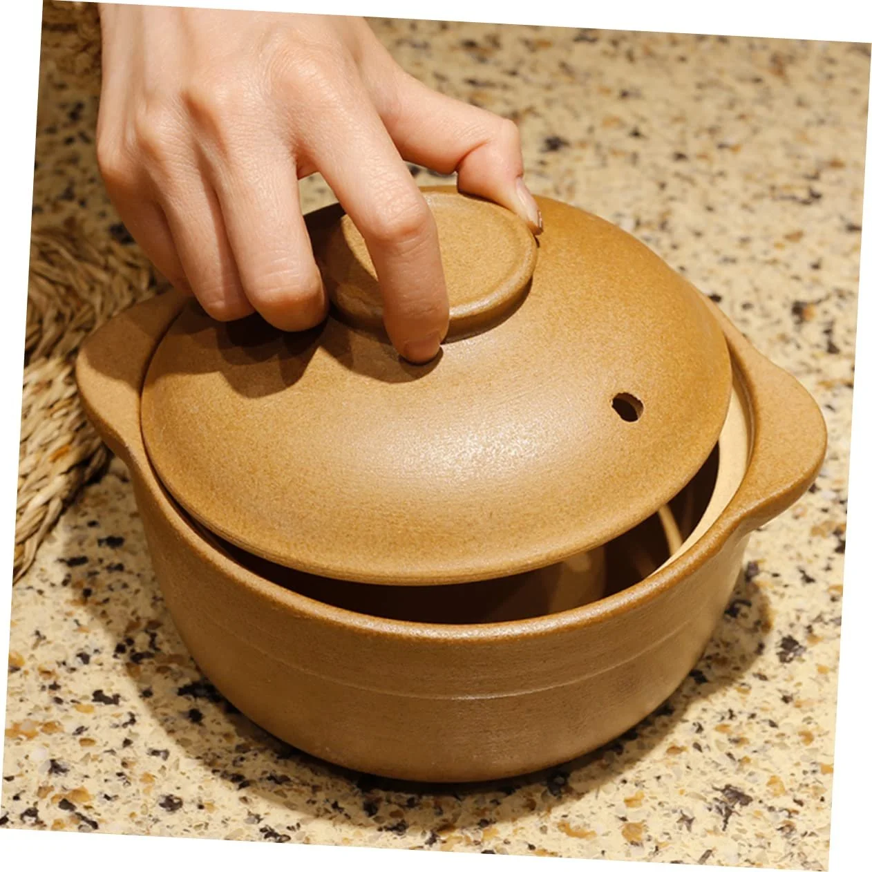 Каструля Sosoport керамічна з кришкою 1,6 л, енергоощадна, для супу та тушкування, фото №6