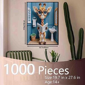Пазл Walarky Giraffe Cute Toilet Glasses Reading Newspaper 1000 деталей 68 x 50 см цена на synthetic.ua - Фото 1 Пазл Walarky Giraffe Cute Toilet Glasses Reading Newspaper 1000 деталей 68 x 50 см synthetic.ua - Фото 1