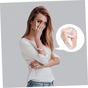 Часы LIFKOME Кварцевые С Кожаным Ремешком С Дизайном Бабочки Большие Цифры Устойчивые К Царапинам Удобные в Носке synthetic.ua - Фото 1