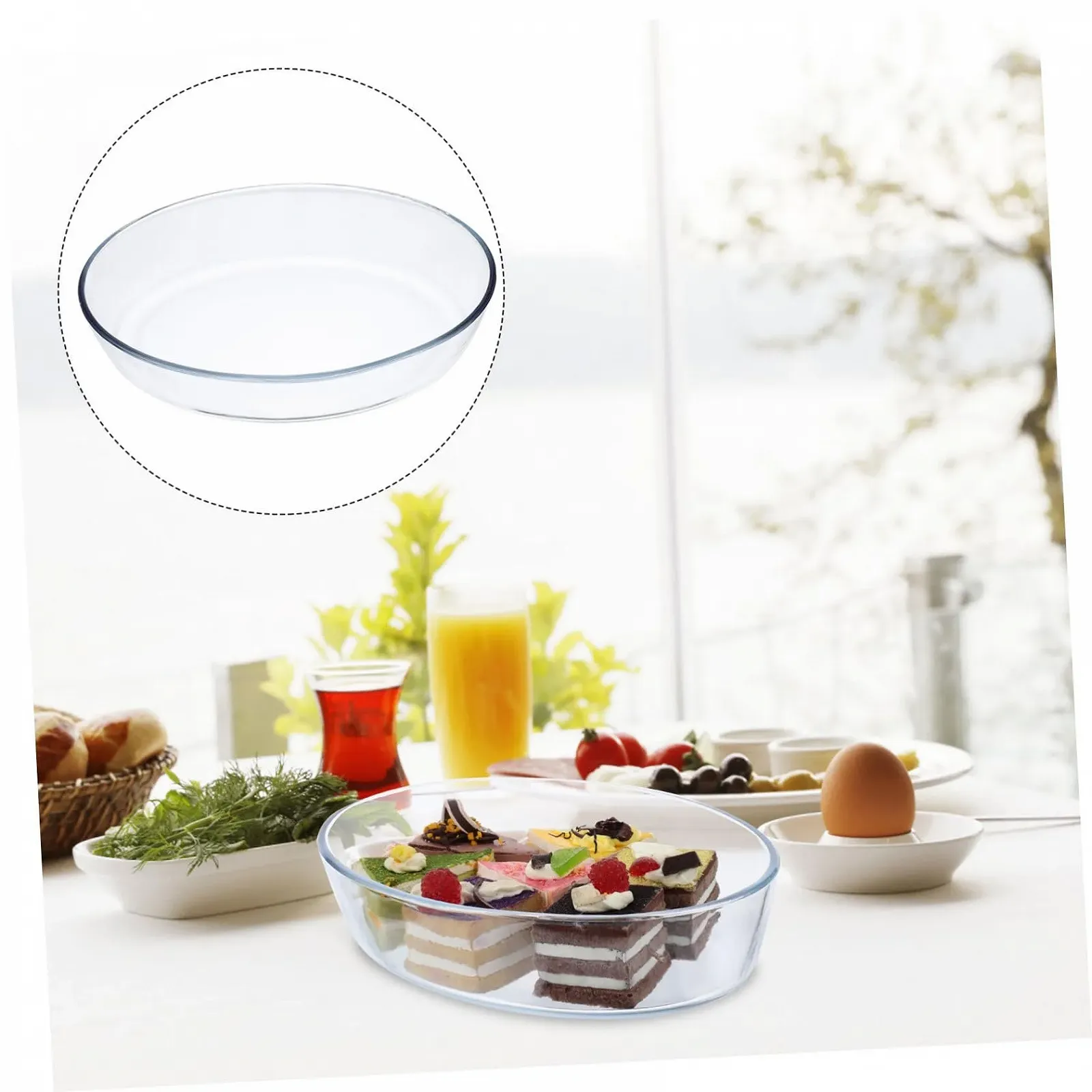 Форма для запікання Luxshiny скляна велика овальна термостійка антипригарна, фото №4