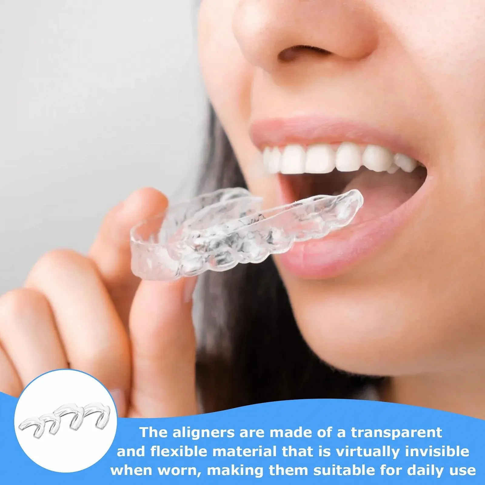 Капа от бруксизма 4 шт., для мужчин и женщин, от бруксизма, скрежета зубами и храпа, фото №4