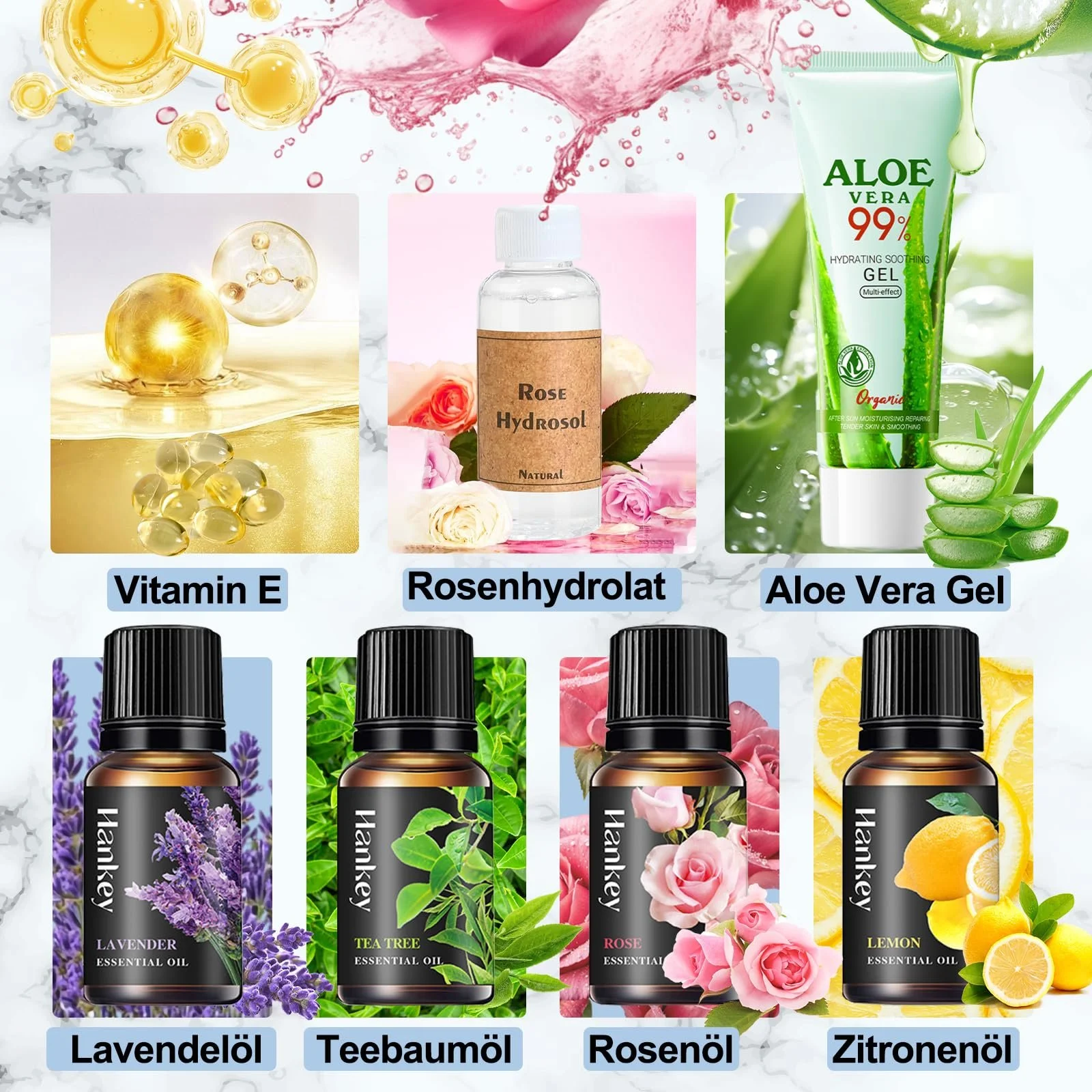 Набір для створення масок для обличчя Vezerd з гелем алое вера, зволожуючий, фото №5