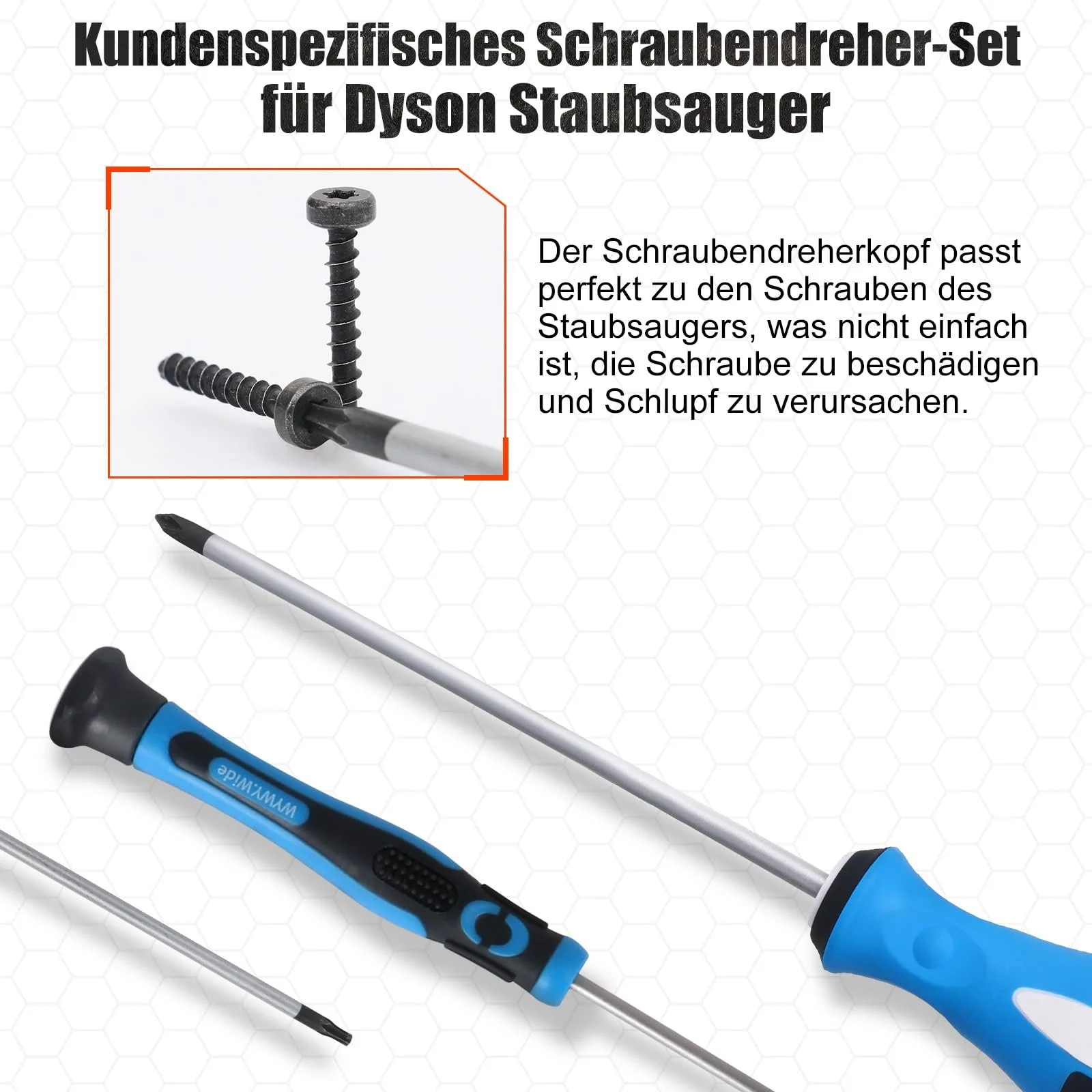 Набор отвёрток Dyson V6 V7 V8 V10 V11 V15 Магнитная отвёртка для обслуживания и разборки крестообразная и T8 Torx, фото №2