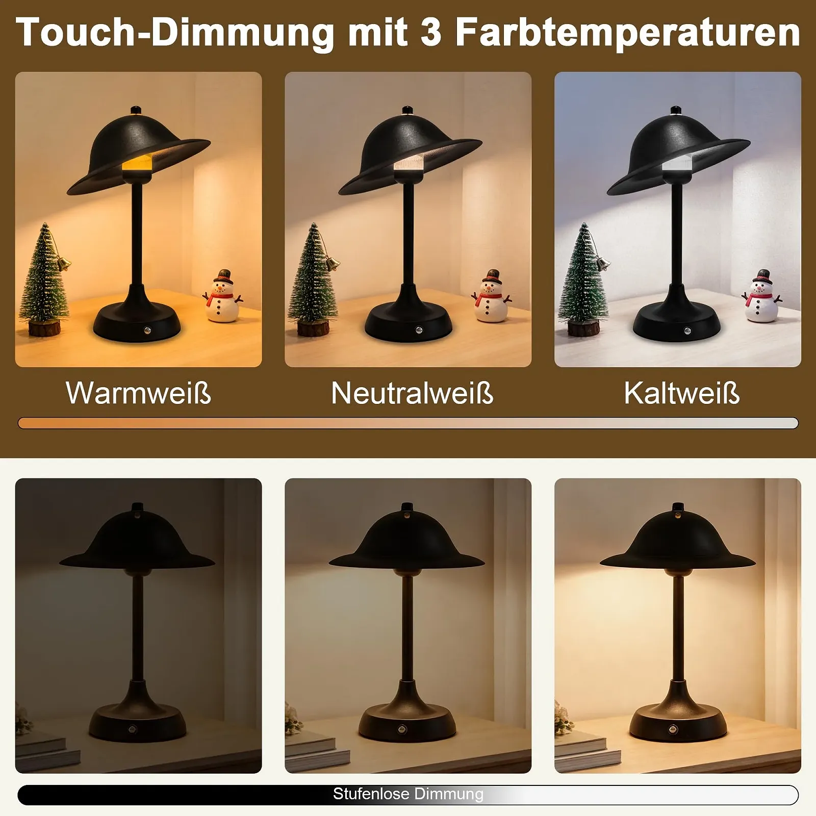 LED Настільна лампа Wireless Dimmable 3 Colour Temperatures Touch Control, фото №2