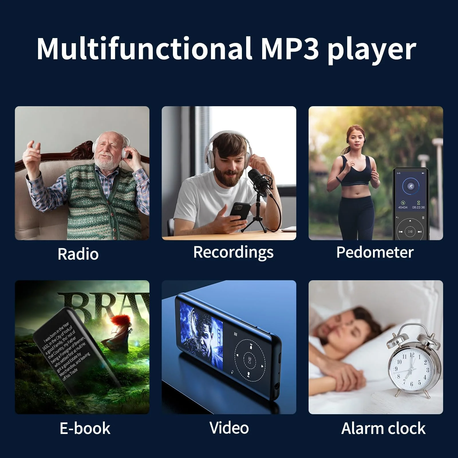 MP3-плеєр Tihoosky 32GB Black, фото №7