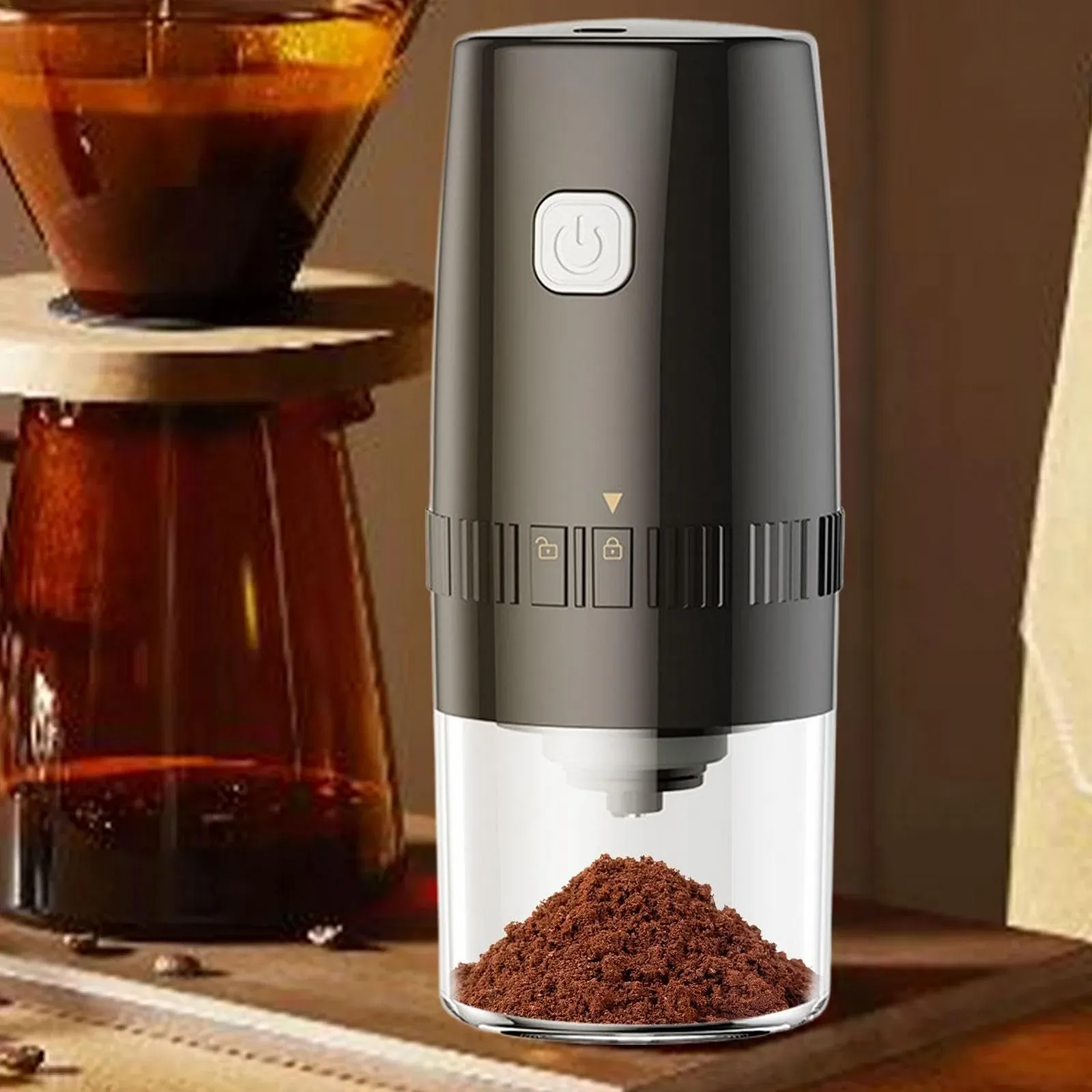 Мельница для кофейных зерен электрическая портативная для эспрессо с регулировкой помола., фото №3 Мельница для кофейных зерен электрическая портативная для эспрессо с регулировкой помола., фото №3