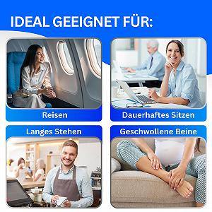 Компрессионные гольфы (2 пары) Support с компрессией, дорожные носки с 65% хлопка для мужчин и женщин - Support гольфы до колена без шва synthetic.ua - Фото 1