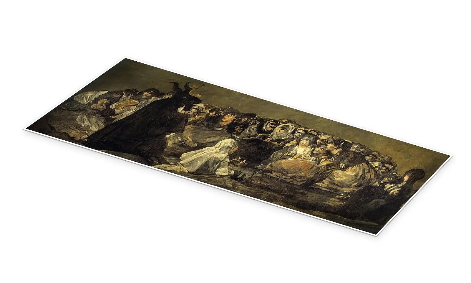 Постер Francisco José de Goya Witch Sabbath and the Great Goat 90 x 30 см Серый Романтическое украшение для стен, фото №2