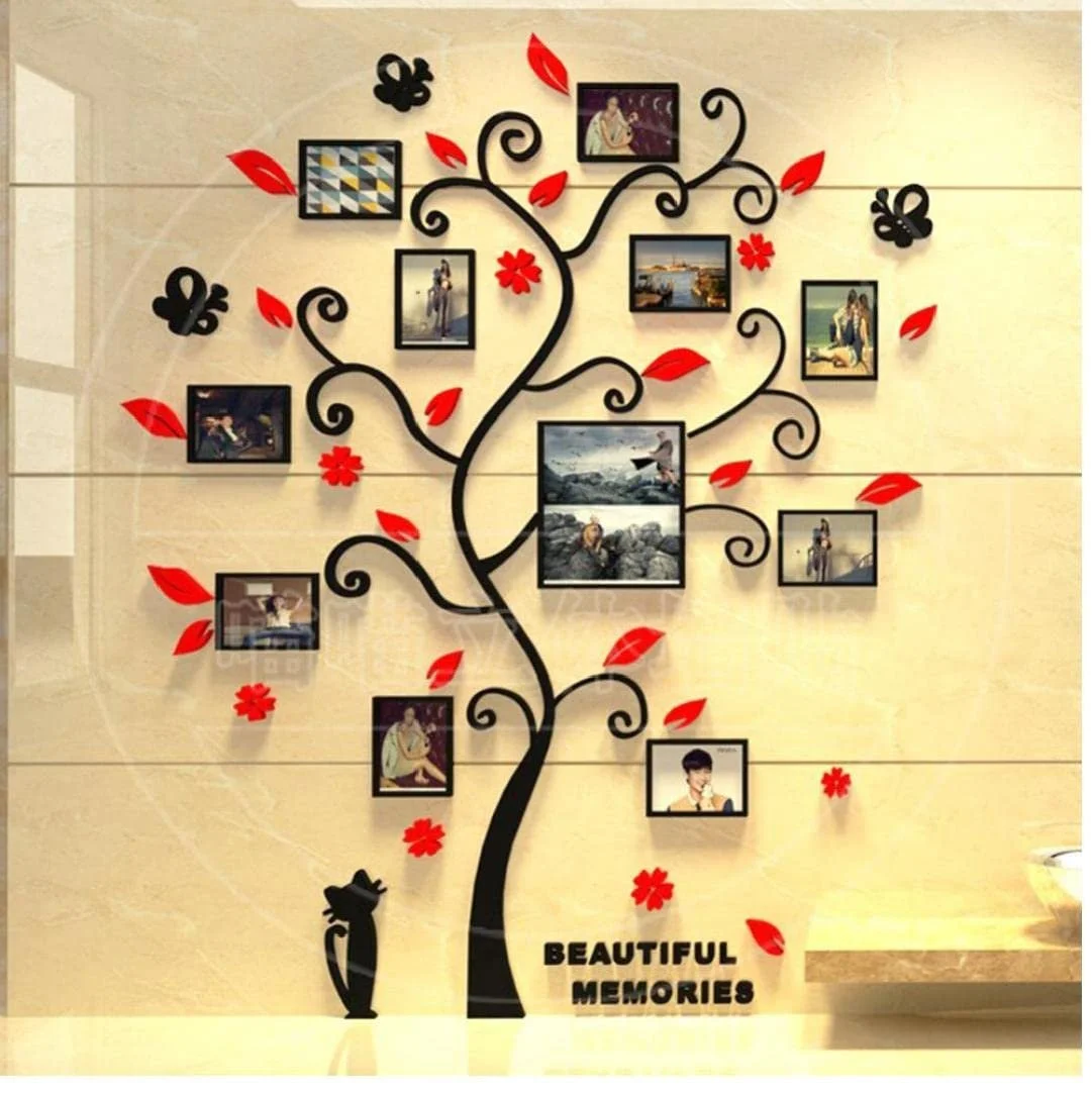 Наклейка на стіну 3D Family Photo Frame Tree Акрилова 1 шт., фото №5