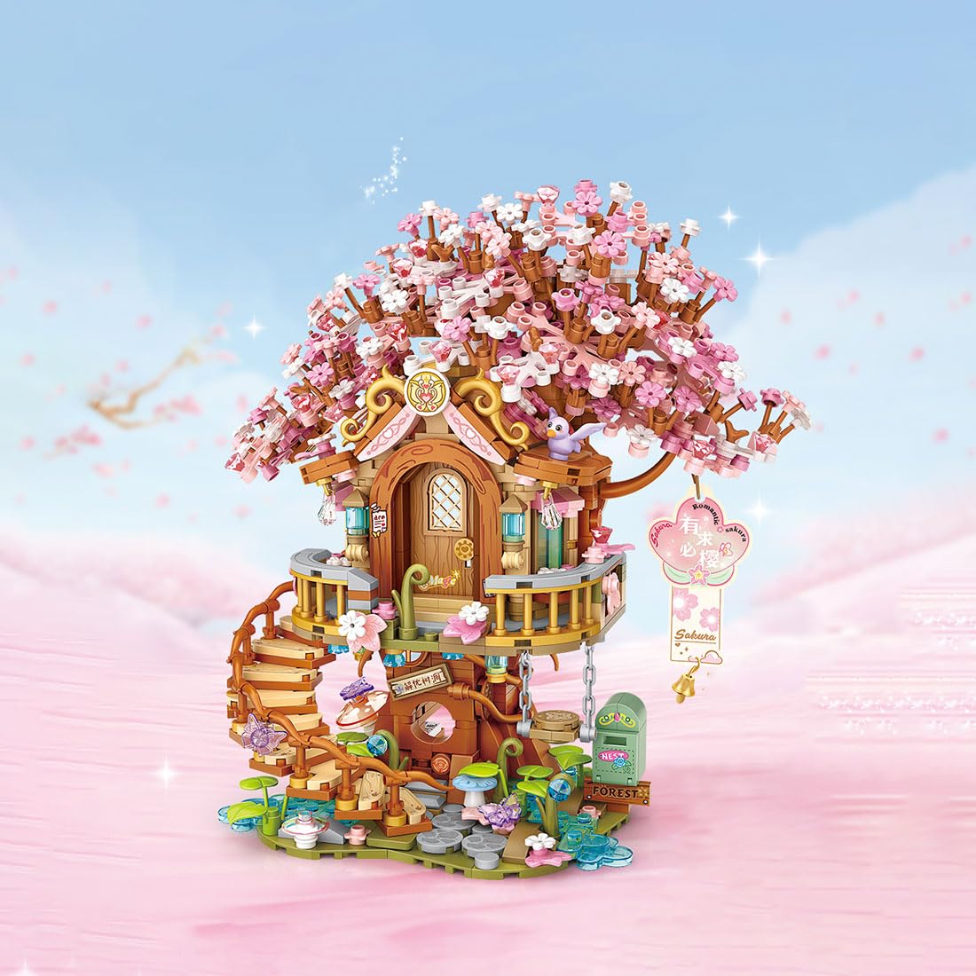 Набор CreativeBlocker Mini Cherry Blossom Tree House Блоки 1149, фото №2
