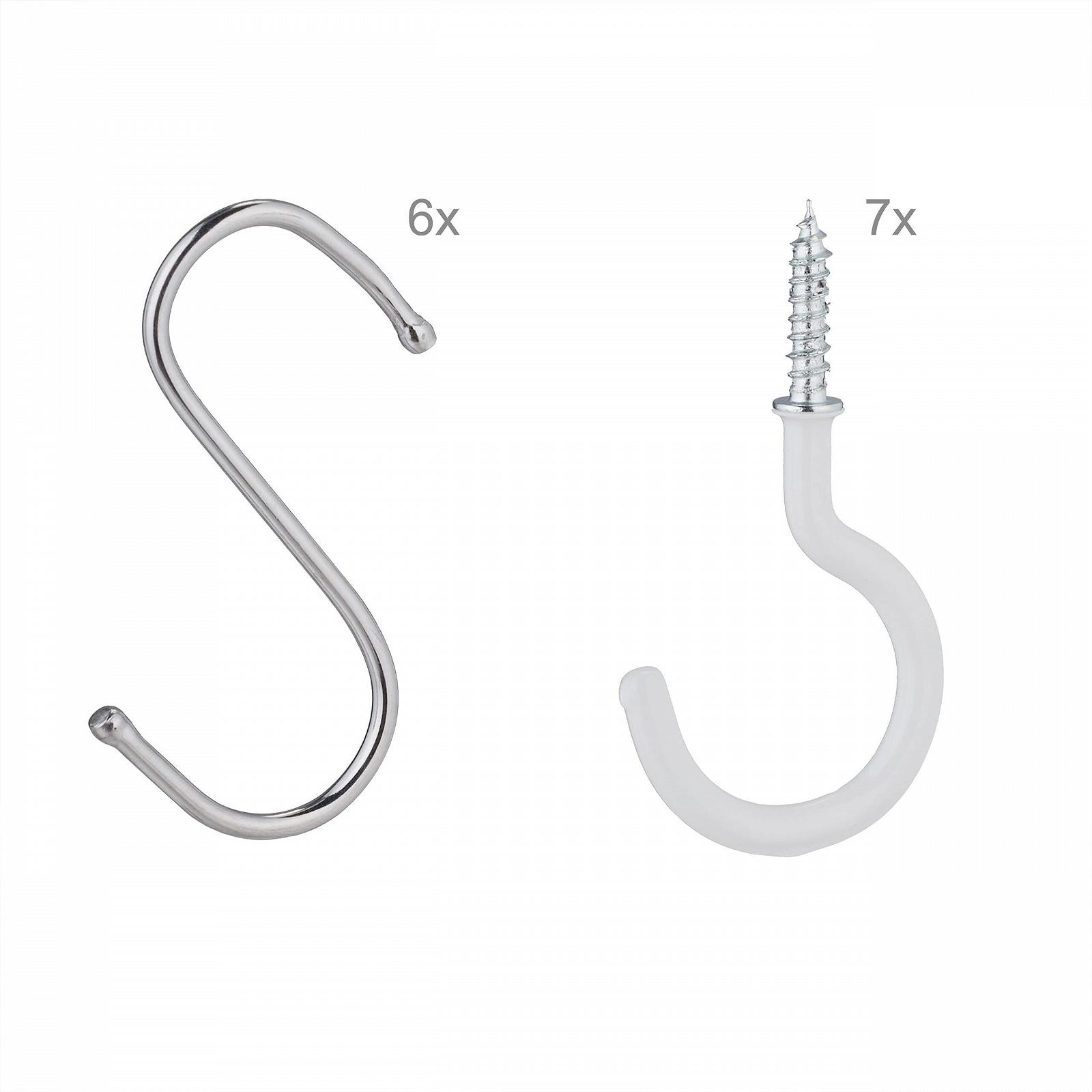 Підвісне кашпо макраме Relaxdays Набір з 7 шт. Бавовна Кремовий, фото №8