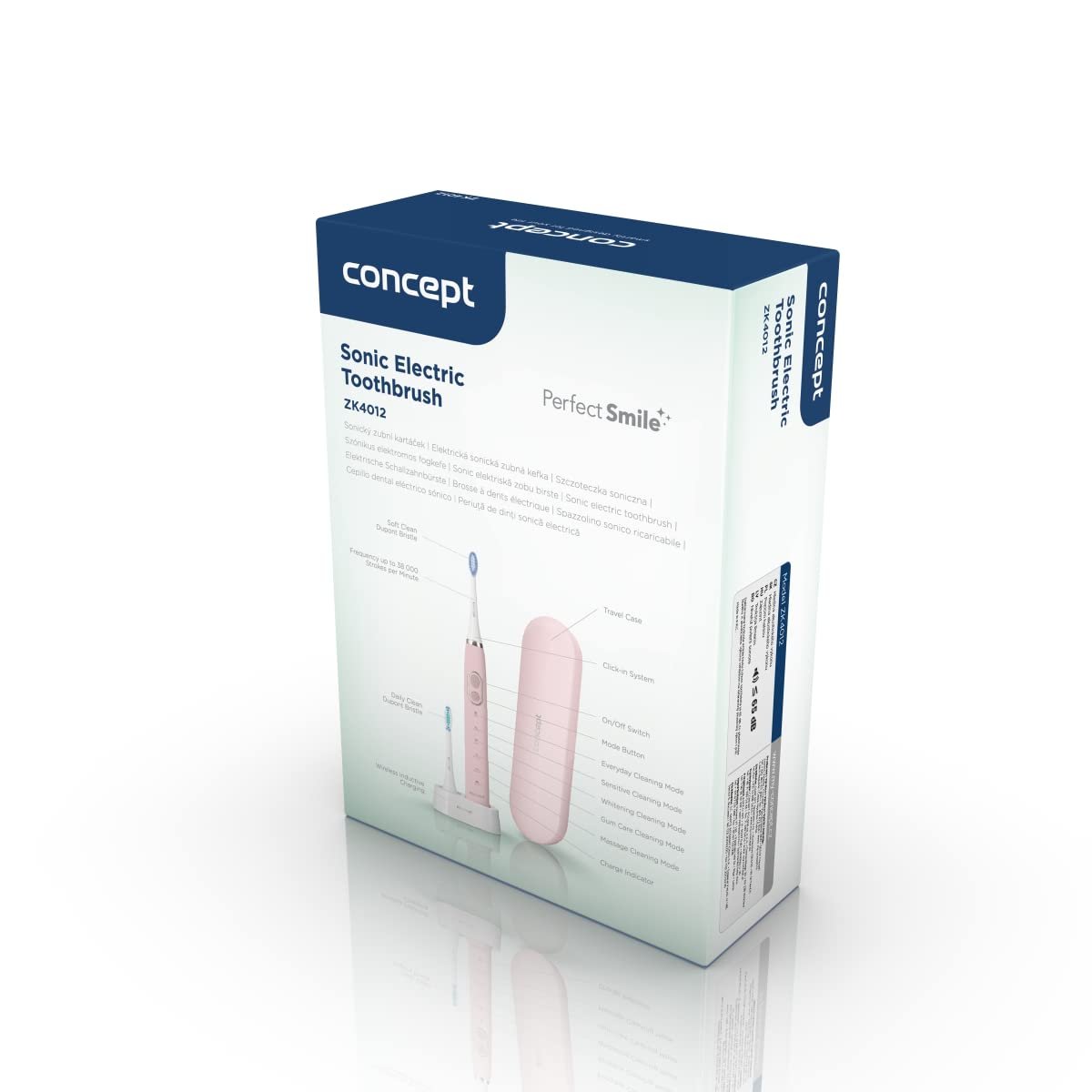 Електрична звукова зубна щітка CONCEPT Hausgeräte ZK4012 Sonic 38000 коливань/хв Pink, фото №11