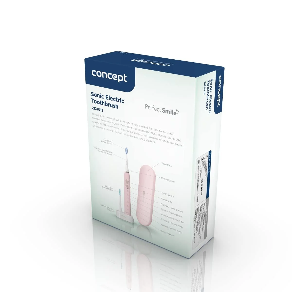 Электрическая звуковая зубная щетка CONCEPT Hausgeräte ZK4012 Sonic 38000 колебаний/мин Pink, фото №11