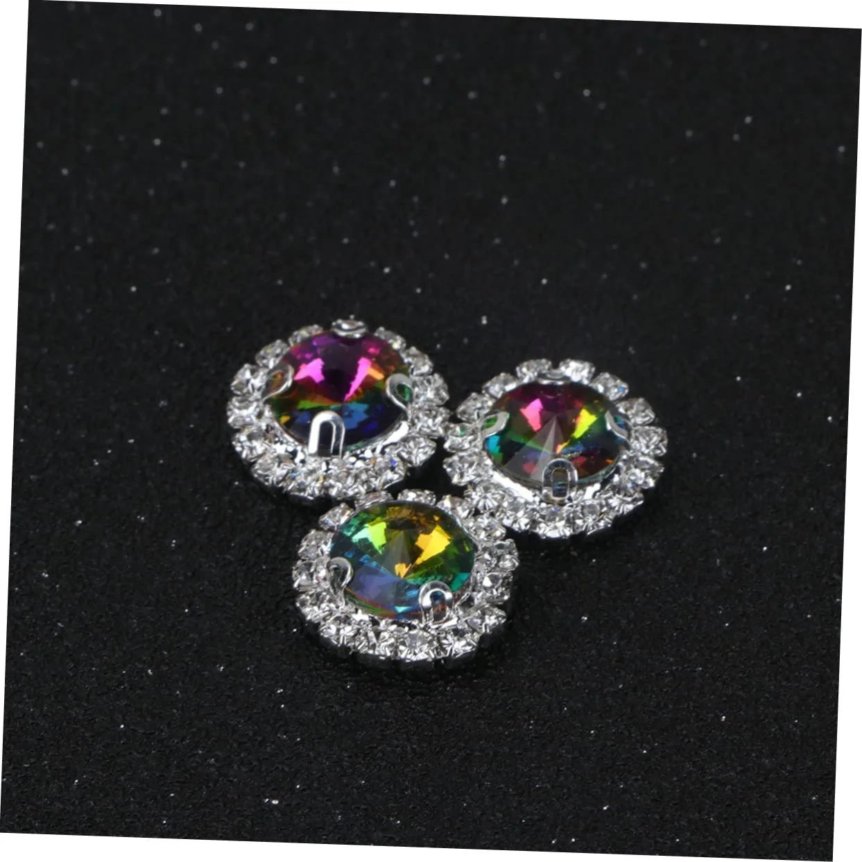 Стрази COHEALI 60 шт. Плоскі райдужні Стрази для рукоділля, прикраси столу та весільної декорації, для виготовлення ювелірних виробів та творчих проєктів, фото №7