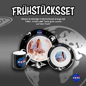 Набор посуды United Labels NASA 3 предмета, Черный Синий synthetic.ua - Фото 1
