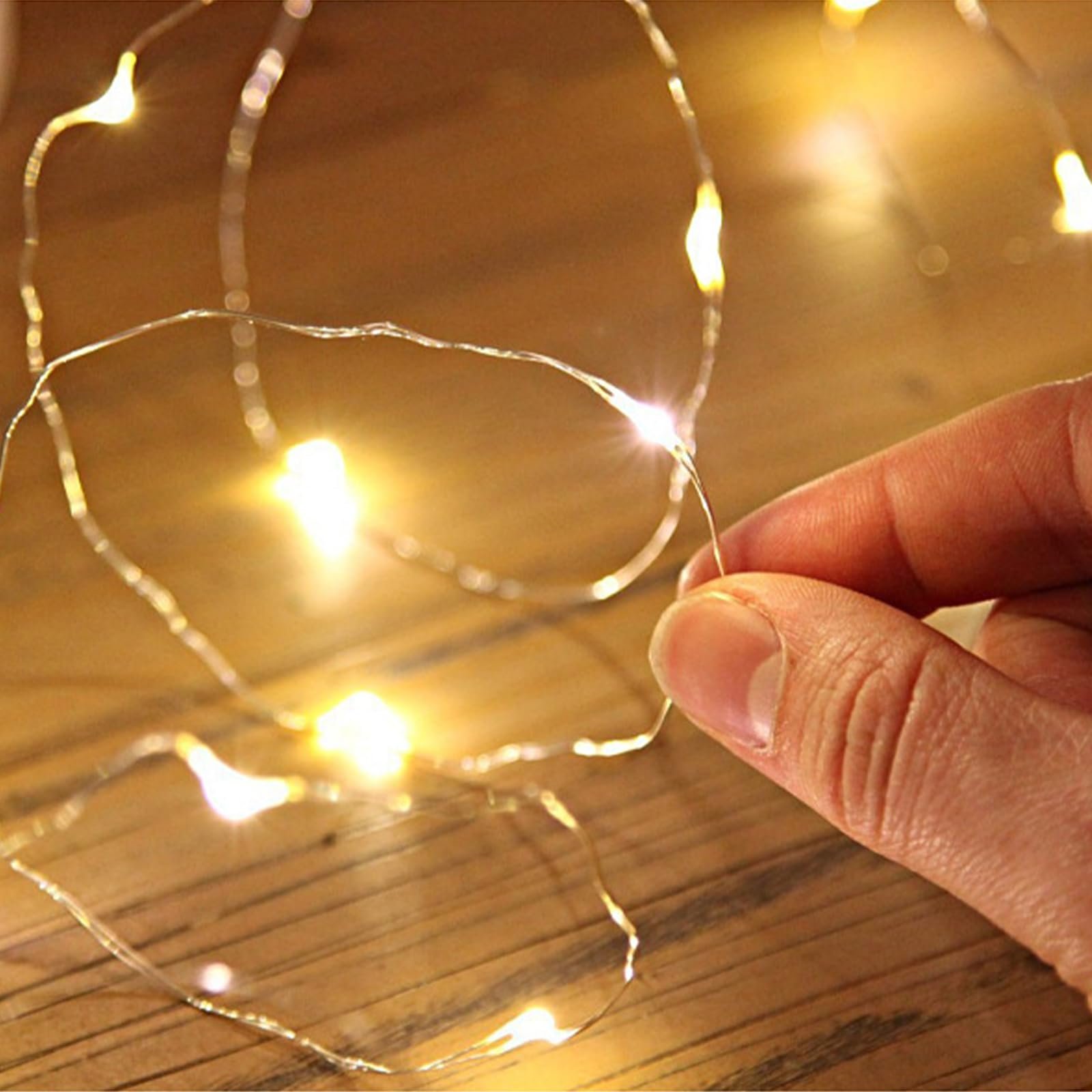 Гірлянда ENLACE, 3 шт., світлодіодна, на батарейках, 3 м, 30 LED, з мідного дроту, теплий білий, фото №3