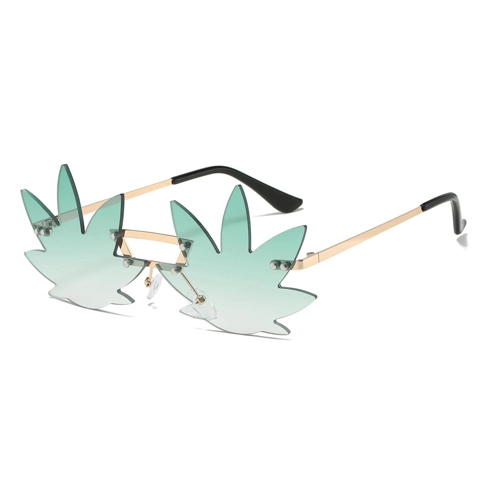 Сонцезахисні Окуляри Лист Клена Без Оправи Новинка для Вечірок LJCZKA, фото №1