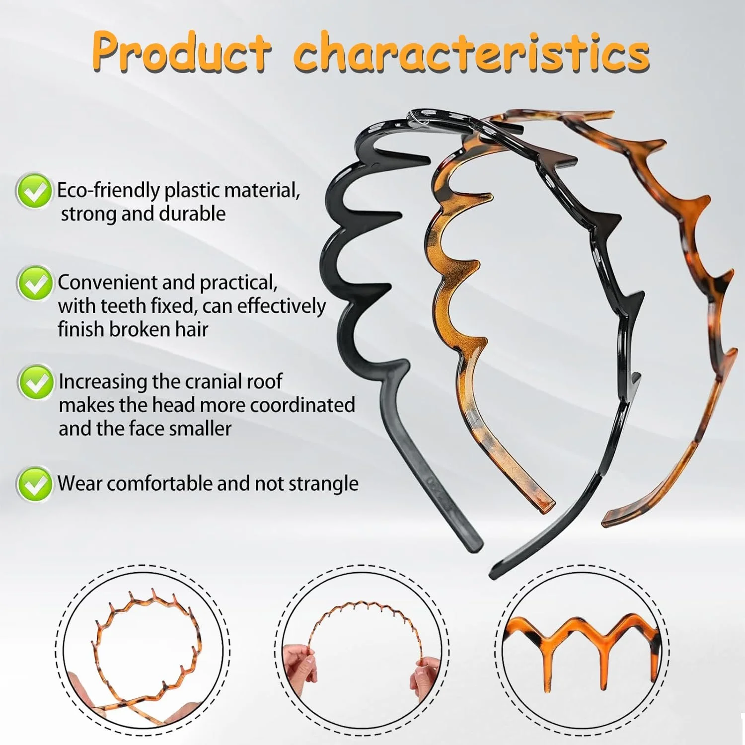 Набор из 2-х зигзагообразных обручей., фото №3