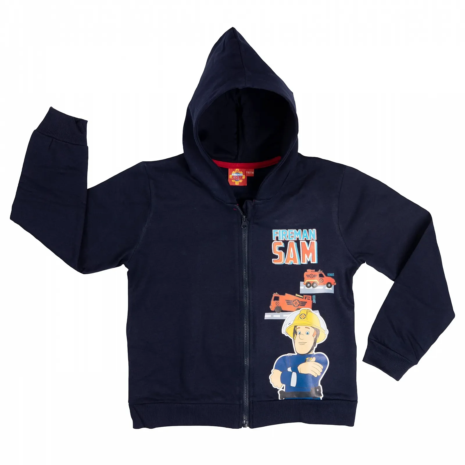 Толстовка з капюшоном United Labels Fireman Sam для хлопчиків з блискавкою, синя, фото №1 Толстовка з капюшоном United Labels Fireman Sam для хлопчиків з блискавкою, синя, фото №1