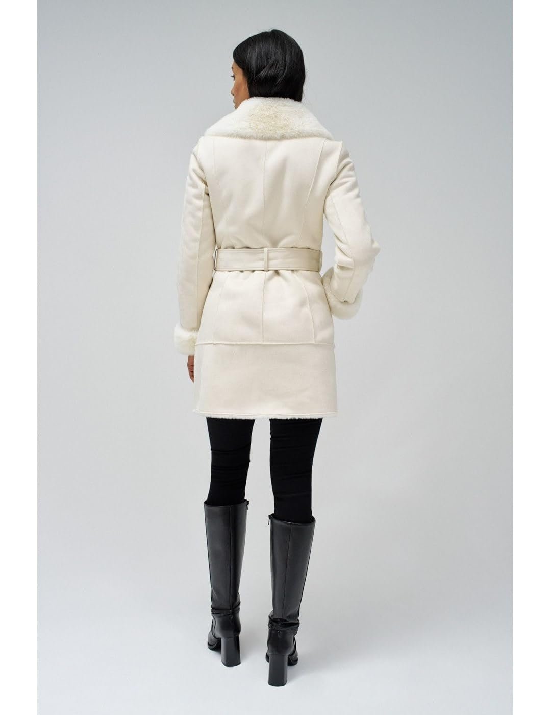 Жіноче пальто Salsa Jeans Замшеве з хутряним коміром, фото №3 Жіноче пальто Salsa Jeans Замшеве з хутряним коміром, фото №3