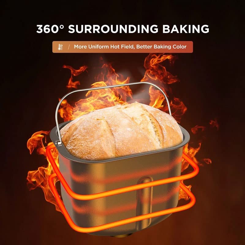 Автоматична Хлібопічка Програмована З Дозатором Фруктів та Горіхів у 3 Розмірах Хліба Колір A Розмір A, фото №7